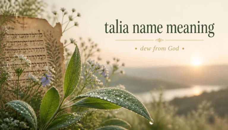 Talia Name Meaning